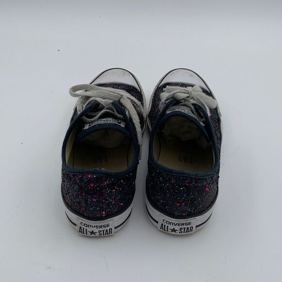 Converse womns Sparkle Sneakers - Black with multi colored Glitter size 10 - Picture 6 of 11